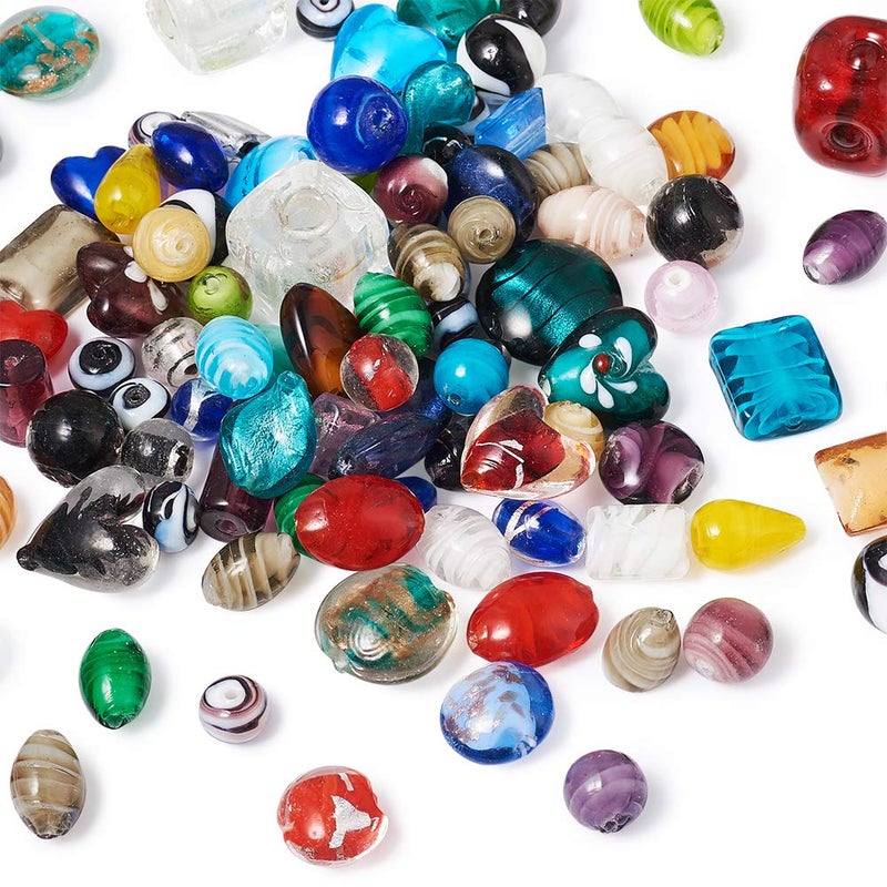 Craftdady خرز زجاجي ملون ومختلط الأشكال من كرافتادي 500 جرام يناسب معظم أساور السحر، 11-29x11-25 مم، ثقب: 0.5-4 مم عشوائي - Image 4